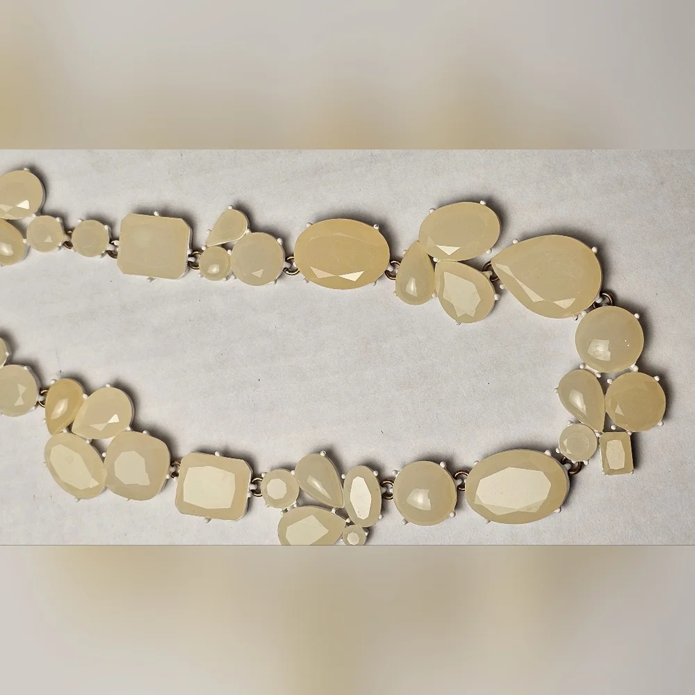 [J. CREW] Candy Gem Collection Opaque Cream◇Off White Translucent Stones